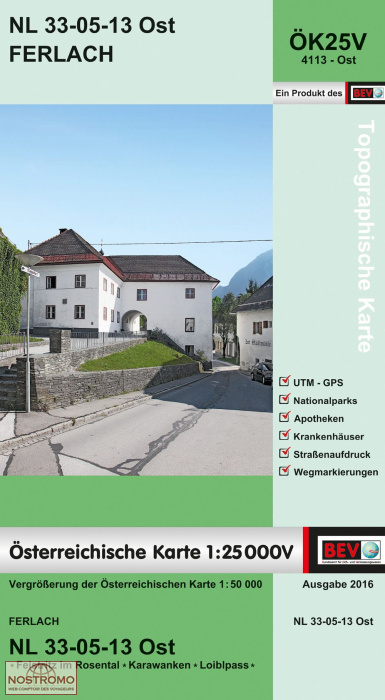 4113-OST FERLACH | carte topographique BEV