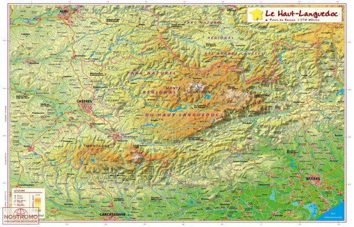 HAUT-LANGUEDOC | Géorelief relief map