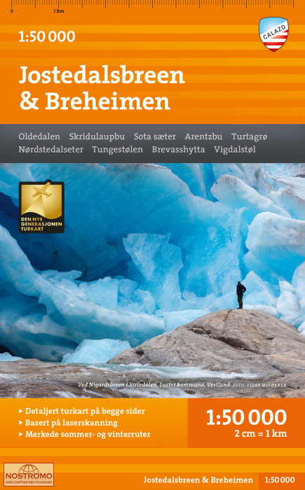JOSTEDALSBREEN & BREHEIMEN | carte de randonnée Calazo
