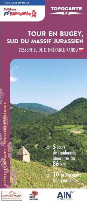 TOUR EN BUGEY - SUD DU MASSIF JURASSIEN | FFRP hiking map