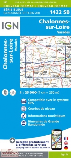 1422SB CHALONNES-SUR-LOIRE | carte de randonnée IGN