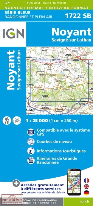 1722SB NOYANT | carte de randonnée IGN