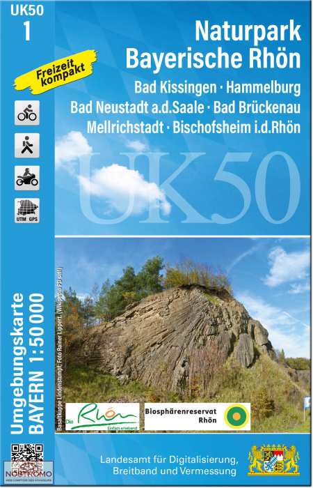 UK50-1 NATURPARK BAYERISCHE RHÖN | LDBV hiking map