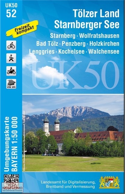 UK50-52 TÖLZER LAND - STARNBERGER SEE | LDBV hiking map