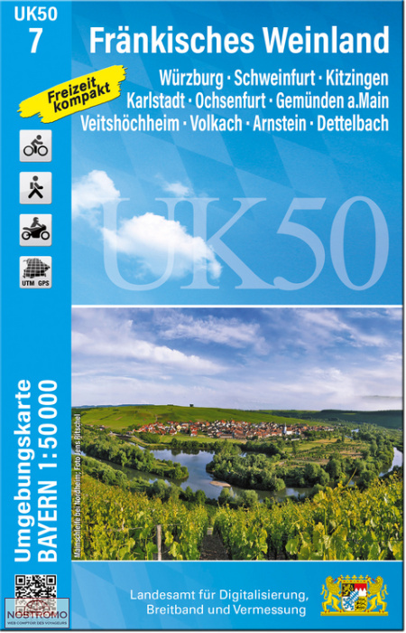 UK50-7 FRÄNKISCHES WEINLAND | LDBV hiking map