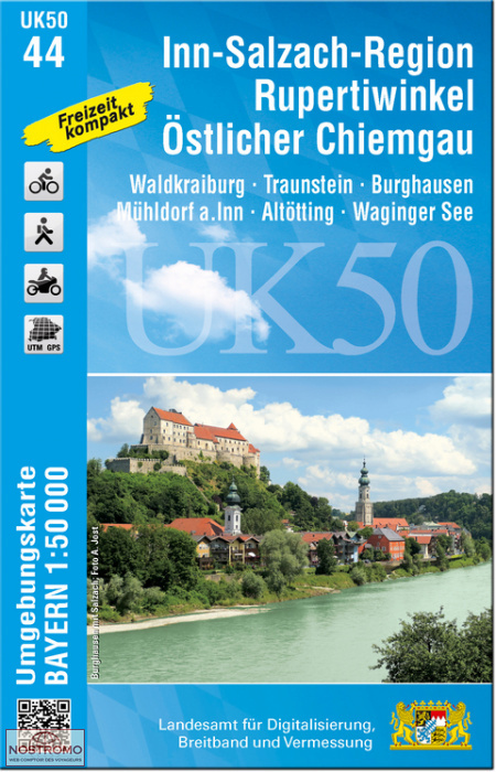UK50-44 INN-SALZACH REGION | carte de randonnée LDBV