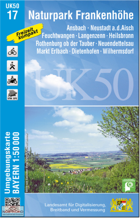 UK50-17 NATURPARK FRANKENHÖHE | LDBV hiking map