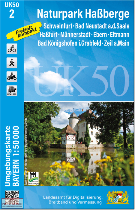 UK50-2 NATURPARK HASSBERGE | LDBV hiking map