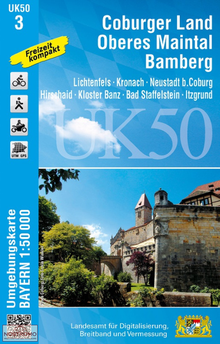 UK50-3 COBURGER LAND - OBERES MAINTEL | LDBV hiking map