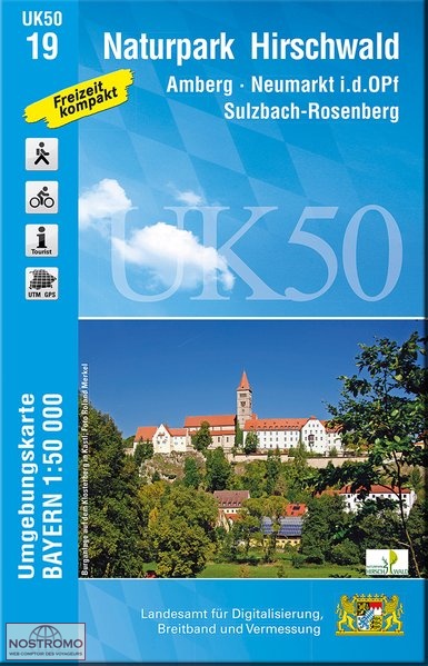 UK50-19 NATURPARK HIRSCHWALD | LDBV hiking map