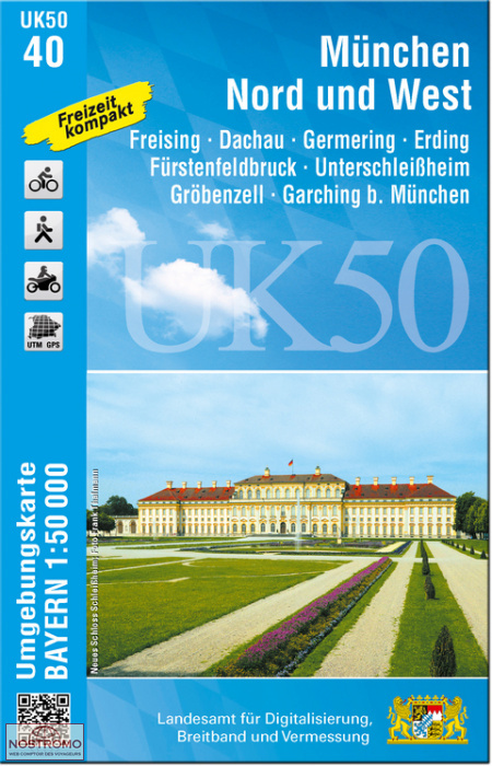 UK50-40 MÜNCHEN NORD UND WEST| carte de randonnée LDBV