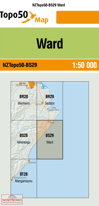 BS29 WARD | carte topographique LINZ