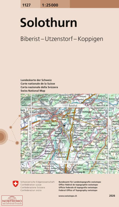 1127 SOLOTHURN | Swisstopo topographic map
