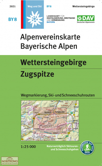 BY08 WETTERSTEINGEBIRGE - ZUGSPITZE | DAV Alpenverein hiking map