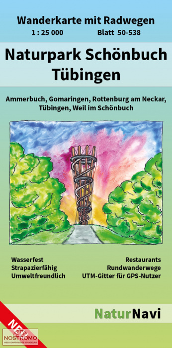 NATURPARK SCHÖNBUCH - TÜBINGEN | carte de randonnée NaturNavi