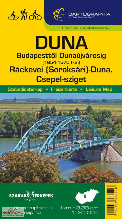 DUNA - CSEPEL-SZIGET | Cartographia & Szarvas hiking map