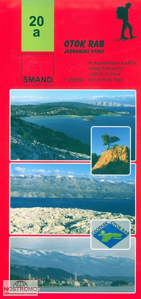 20A OTOK RAB | carte de randonnée Smand