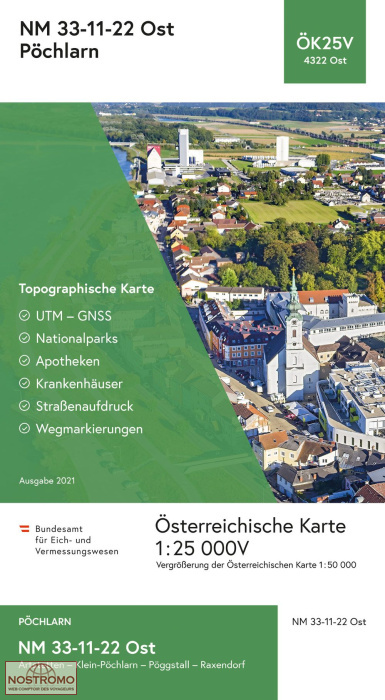 4322-OST PÖCHLARN | carte topographique BEV