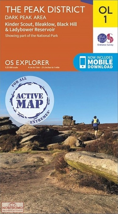 OL01 THE PEAK DISTRICT - DARK PEAK AREA | OS hiking map