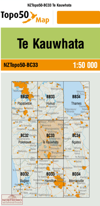 BC33 TE KAUWHATA | carte topographique LINZ