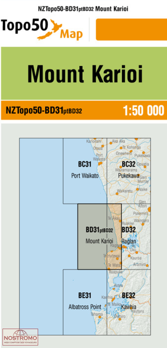 BD31PTBD32 MOUNT KARIOI | carte topographique LINZ