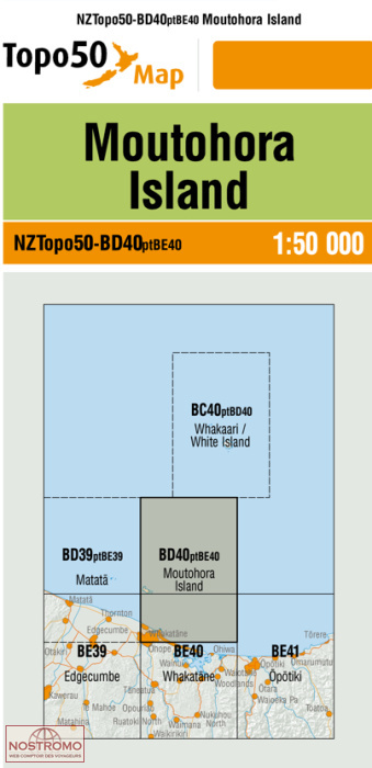 BD40PTBE40 MOUTOHORA ISLAND | carte topographique LINZ