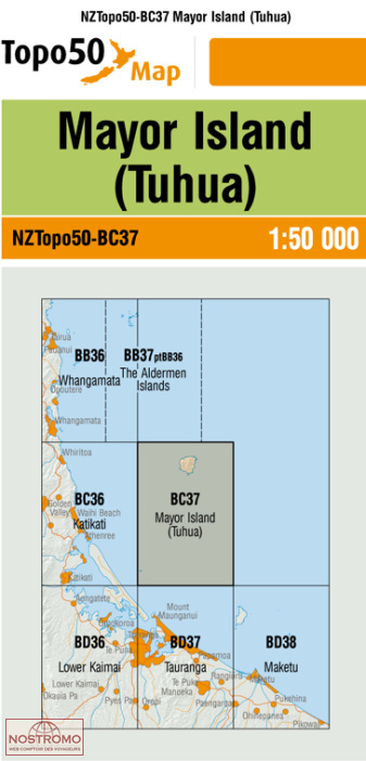 BC37 MAYOR ISLAND (TUHUA) | carte topographique LINZ