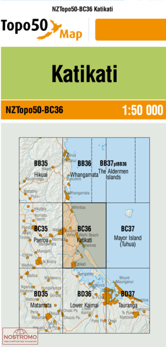 BC36 KATIKATI | carte topographique LINZ