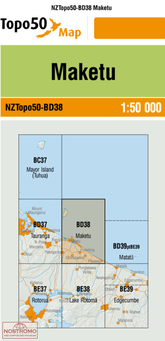 BD38 MAKETU | carte topographique LINZ