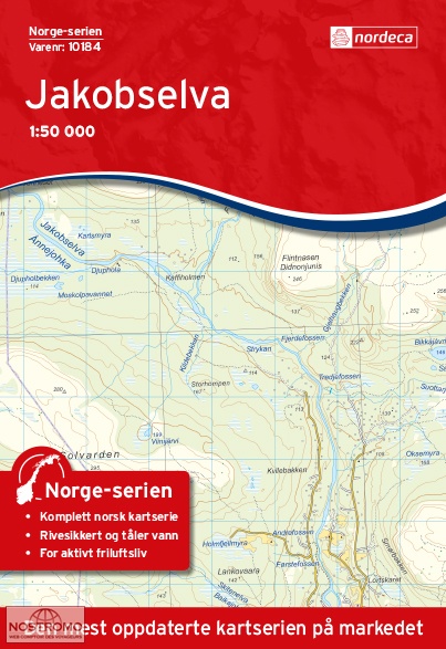 10184 JAKOBSELVA | carte topographique Nordeca