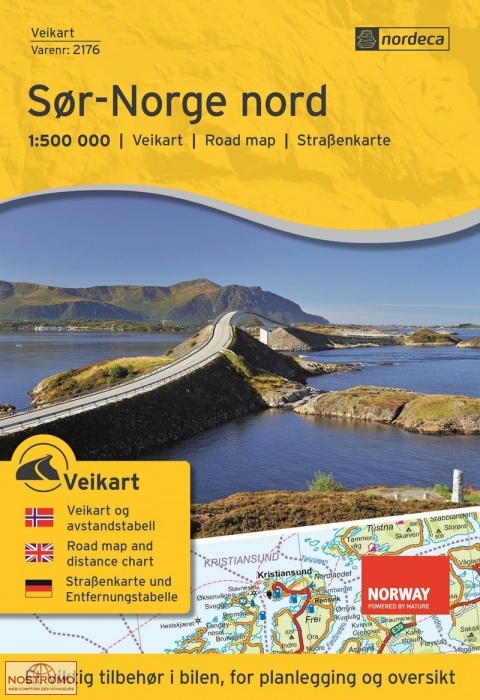 NORVÈGE SUD - NORD | carte routière Nordeca