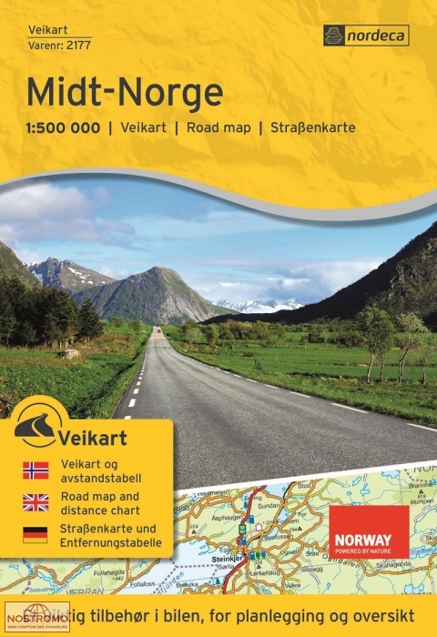 NORVÈGE CENTRE | carte routière Nordeca