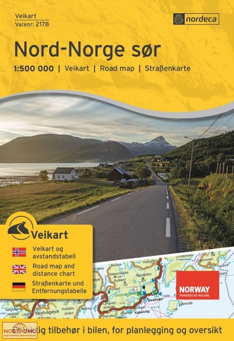 NORVÈGE NORD - SUD | carte routière Nordeca