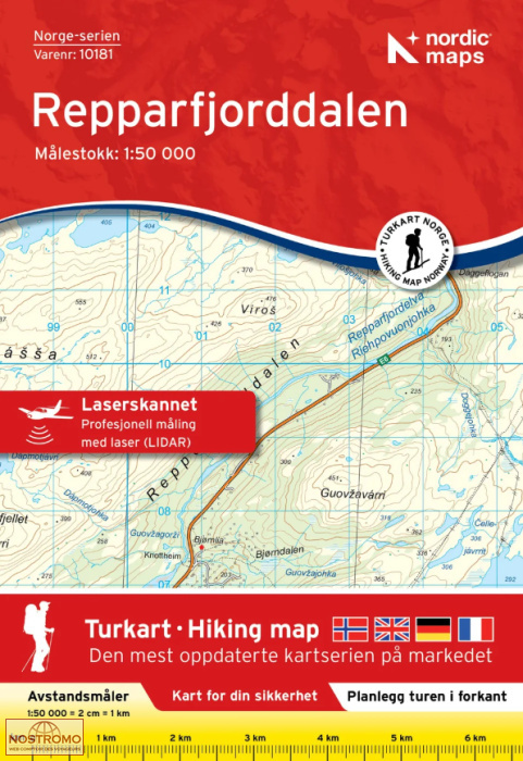 10181 REPPARFJORDEN | carte topographique Nordic Maps