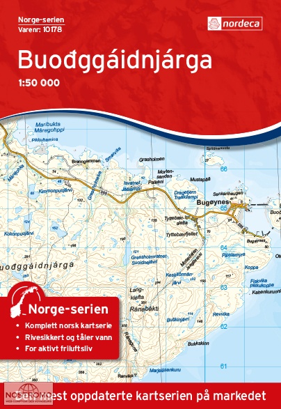 10178 BUODGGAIDNJARGA | carte topographique Nordeca