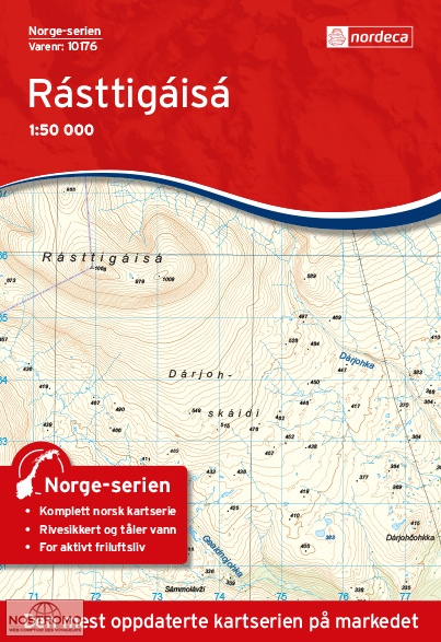 10176 RASTTIGAISA | carte topographique Nordeca