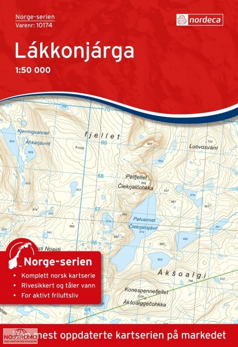 10174 LAKKONJARGA | carte topographique Nordeca