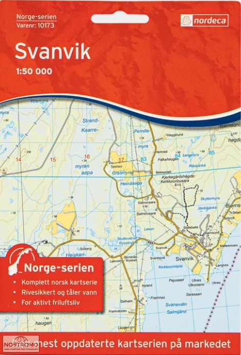 10173 SVANVIK | carte topographique Nordeca