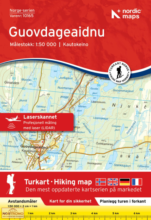 10165 GUOVDAGEAIDNU | carte topographique Nordic Maps