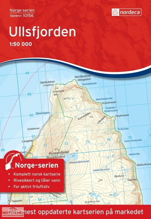 10156 ULLSFJORDEN | carte topographique Nordeca