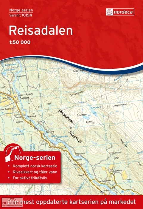 10154 REISADALEN | carte topographique Nordeca