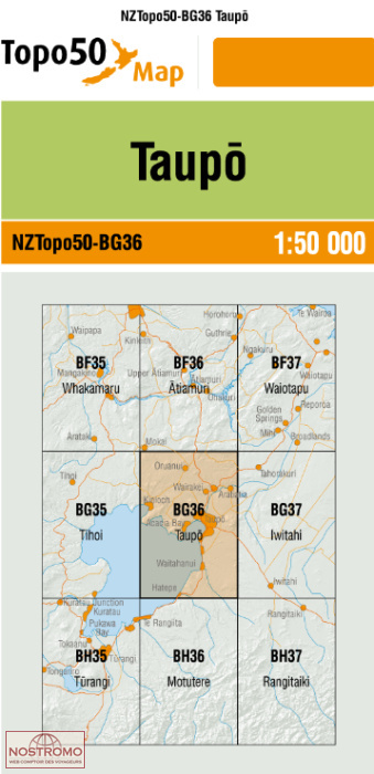 BG36 TAUPO | carte topographique LINZ
