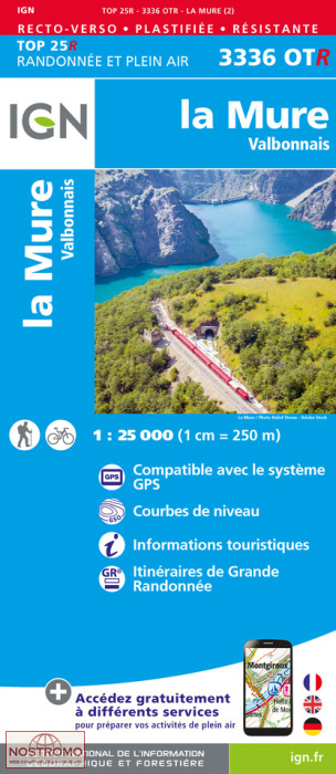 3336OTR LA MURE | carte de randonnée IGN