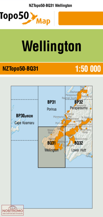 BQ31 WELLINGTON | carte topographique LINZ