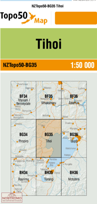 BG35 TIHOI | carte topographique LINZ