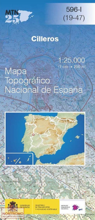 596-1 CILLEROS | carte topographique CNIG