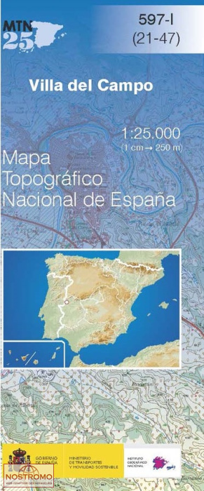 597-1 VILLA DEL CAMPO | carte topographique CNIG