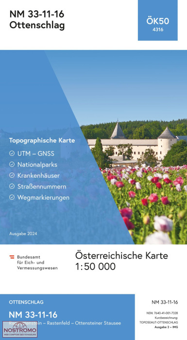 4316 OTTENSCHLAG | carte topographique BEV
