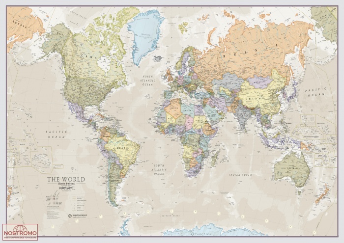 THE WORLD 1/20 - POLITICAL CLASSIC | Maps International  wall map