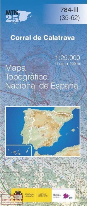 784-3 CORRAL DE CALATRAVA | carte topographique CNIG